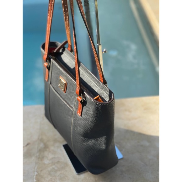 Dooney & Bourke Pebble Grain Small Lexington Shopper Midnight Blue - Picture 3 of 7